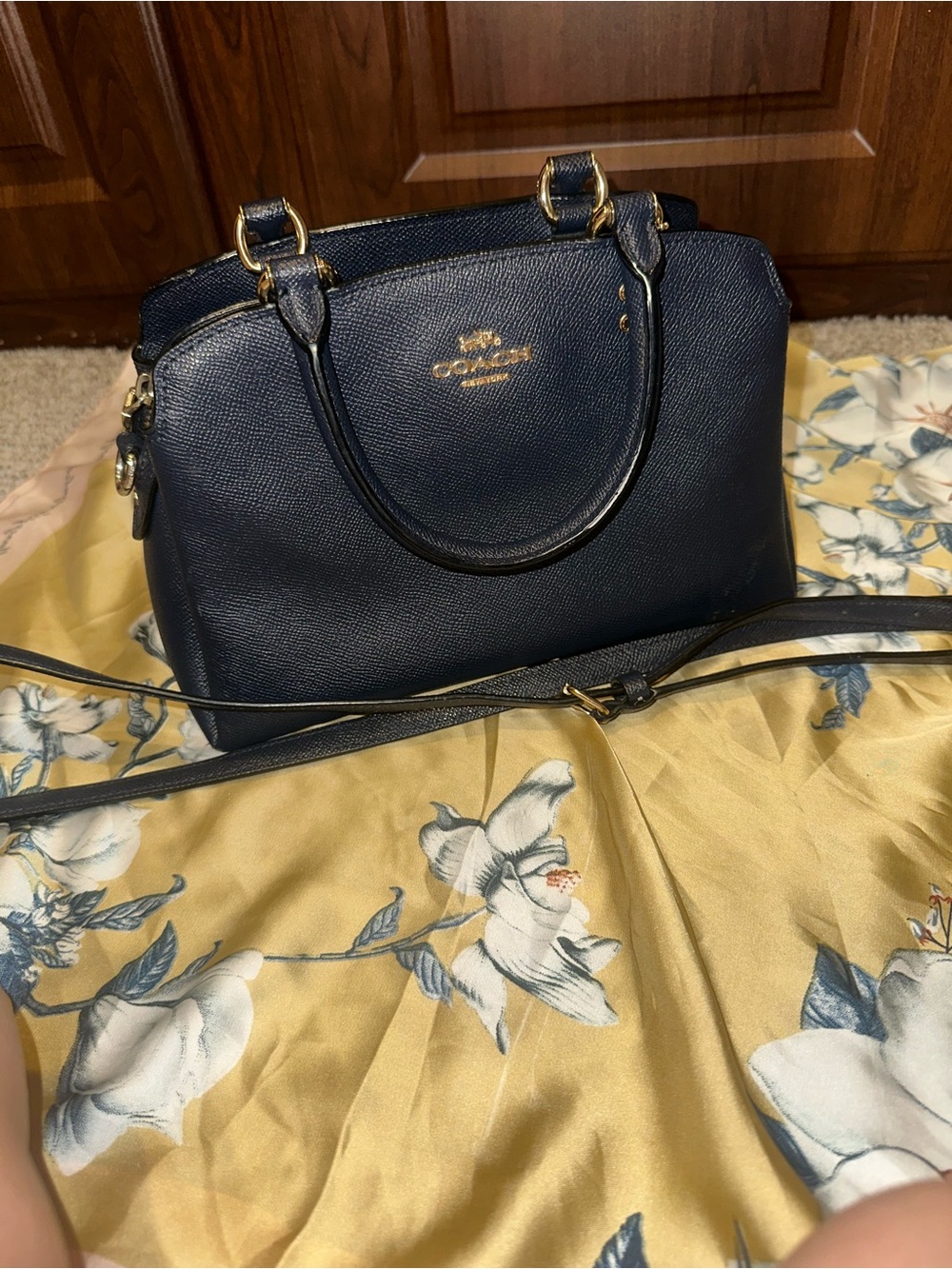 Coach Navy blue Mini Lillie Carryall